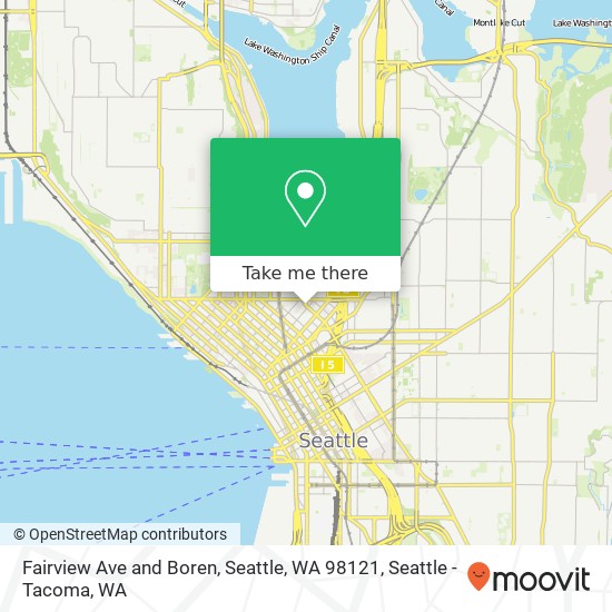 Fairview Ave and Boren, Seattle, WA 98121 map