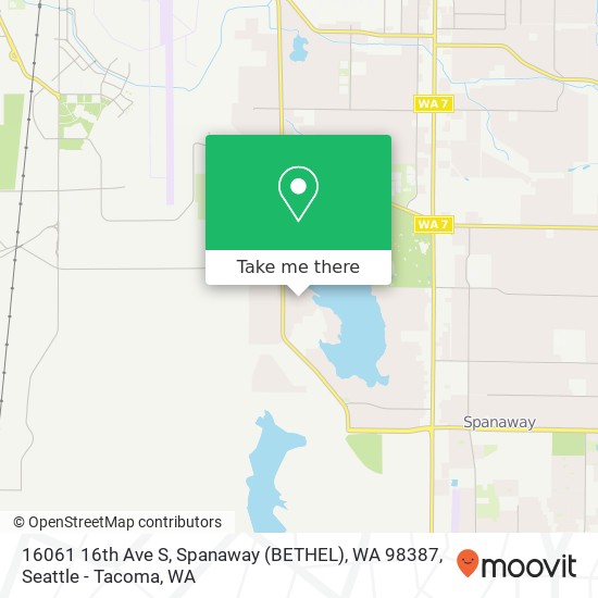 16061 16th Ave S, Spanaway (BETHEL), WA 98387 map