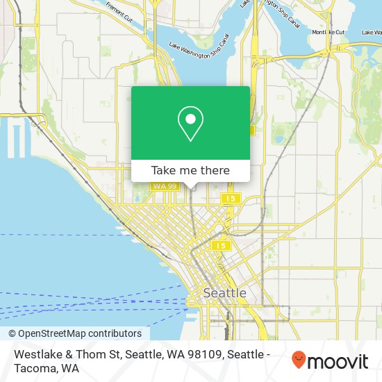 Mapa de Westlake & Thom St, Seattle, WA 98109