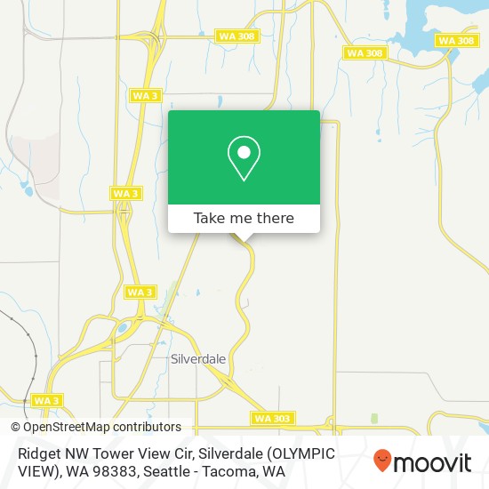 Mapa de Ridget NW Tower View Cir, Silverdale (OLYMPIC VIEW), WA 98383