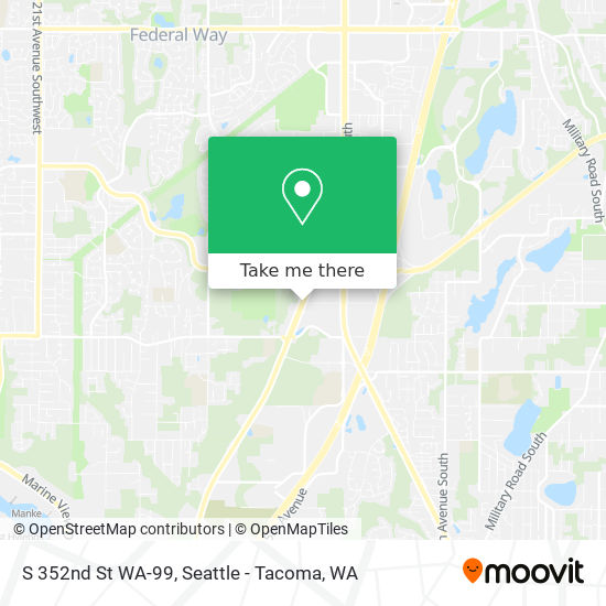 S 352nd St WA-99 map