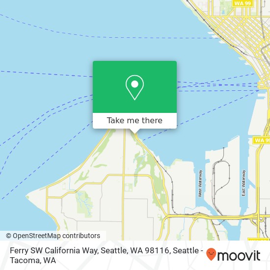 Ferry SW California Way, Seattle, WA 98116 map