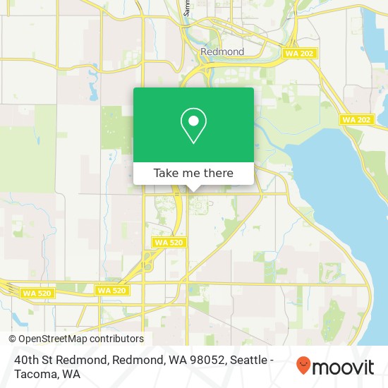 Mapa de 40th St Redmond, Redmond, WA 98052