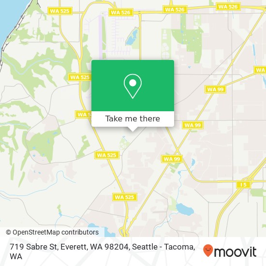 Mapa de 719 Sabre St, Everett, WA 98204