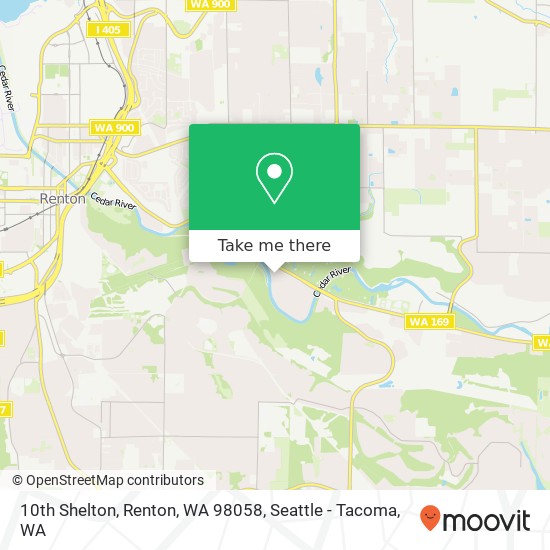 Mapa de 10th Shelton, Renton, WA 98058