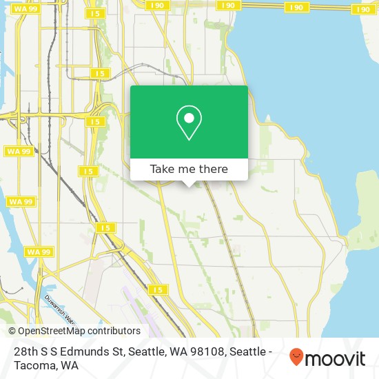 28th S S Edmunds St, Seattle, WA 98108 map