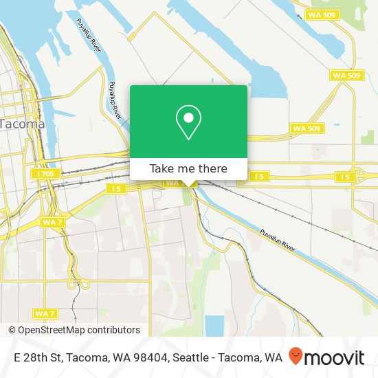 Mapa de E 28th St, Tacoma, WA 98404