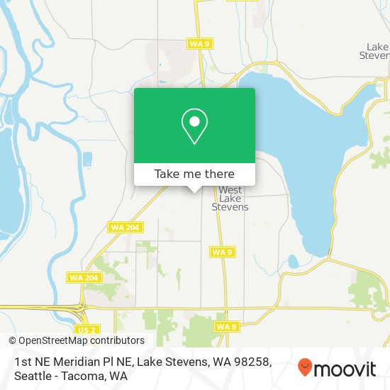 Mapa de 1st NE Meridian Pl NE, Lake Stevens, WA 98258