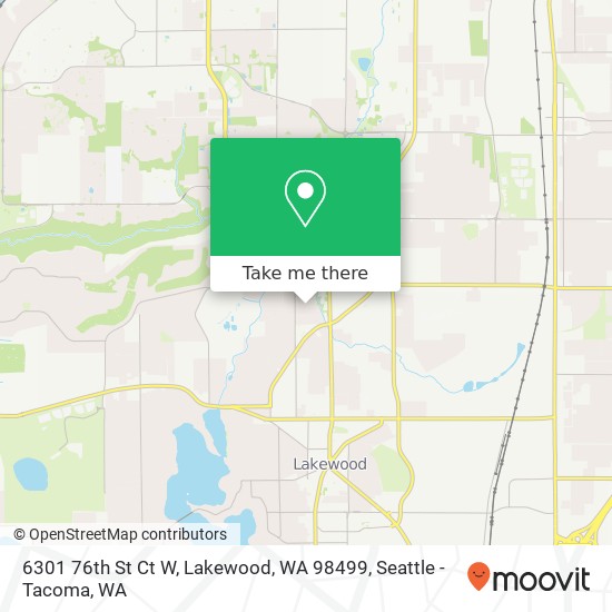 Mapa de 6301 76th St Ct W, Lakewood, WA 98499