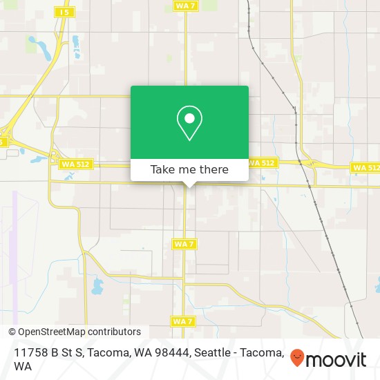 Mapa de 11758 B St S, Tacoma, WA 98444