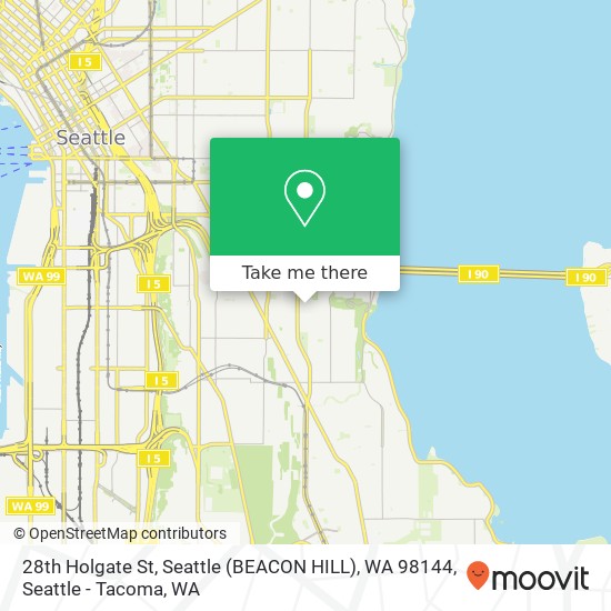 Mapa de 28th Holgate St, Seattle (BEACON HILL), WA 98144