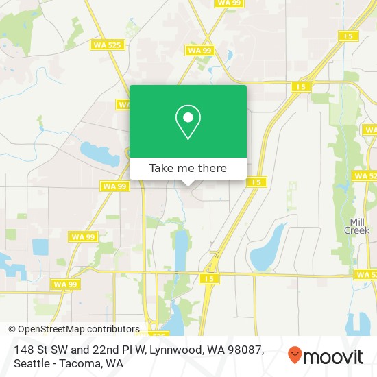 Mapa de 148 St SW and 22nd Pl W, Lynnwood, WA 98087