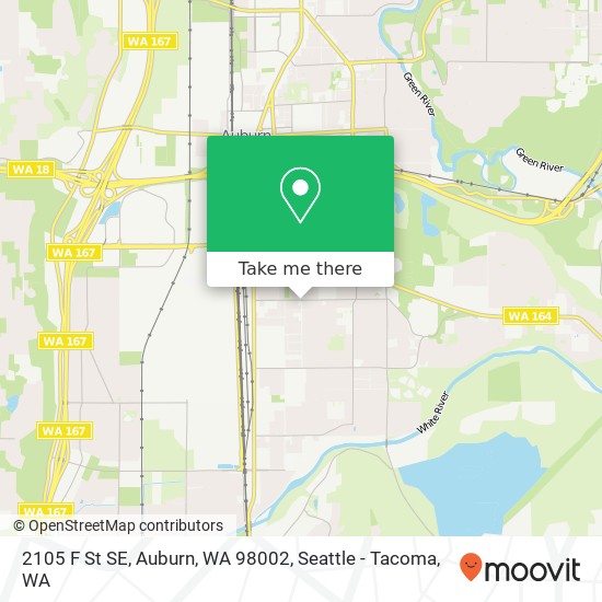 Mapa de 2105 F St SE, Auburn, WA 98002