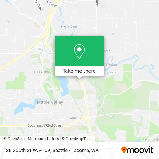 SE 250th St WA-169 map