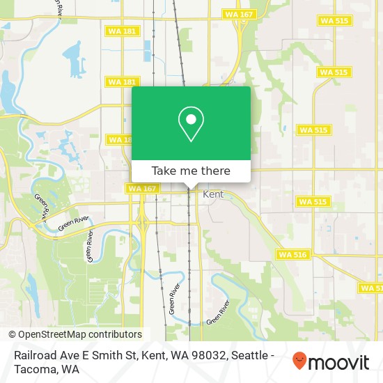 Railroad Ave E Smith St, Kent, WA 98032 map