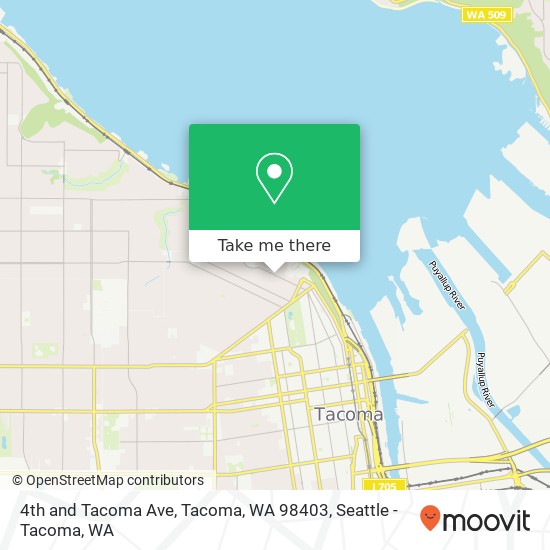 4th and Tacoma Ave, Tacoma, WA 98403 map