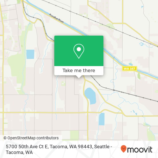 Mapa de 5700 50th Ave Ct E, Tacoma, WA 98443