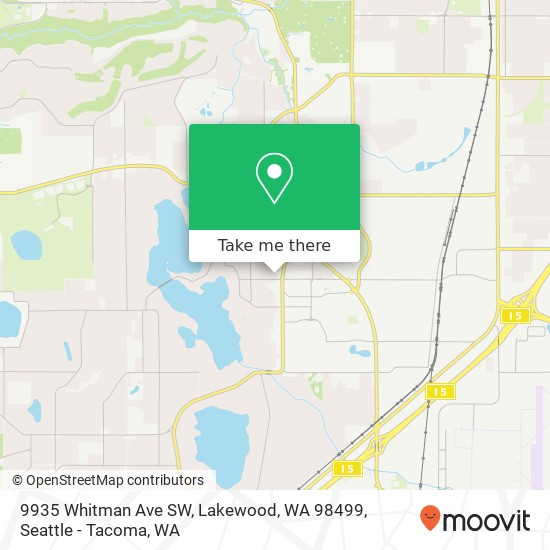 Mapa de 9935 Whitman Ave SW, Lakewood, WA 98499