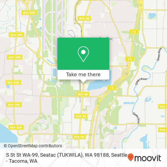 Mapa de S St St WA-99, Seatac (TUKWILA), WA 98188
