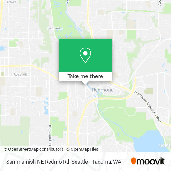 Sammamish NE Redmo Rd map