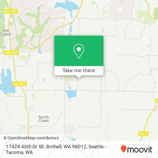 Mapa de 17424 40th Dr SE, Bothell, WA 98012