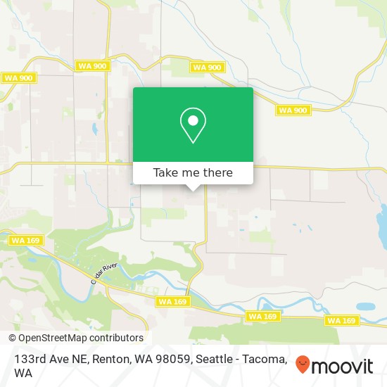 Mapa de 133rd Ave NE, Renton, WA 98059