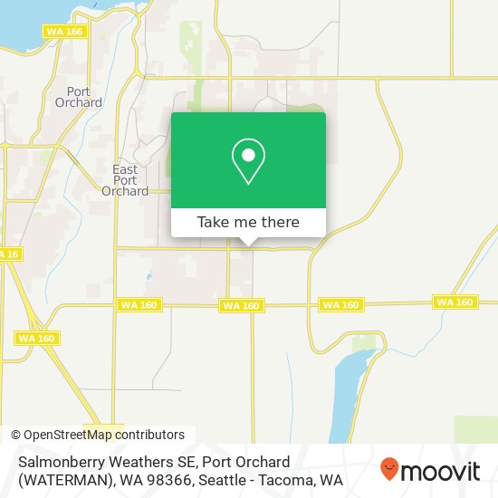 Salmonberry Weathers SE, Port Orchard (WATERMAN), WA 98366 map