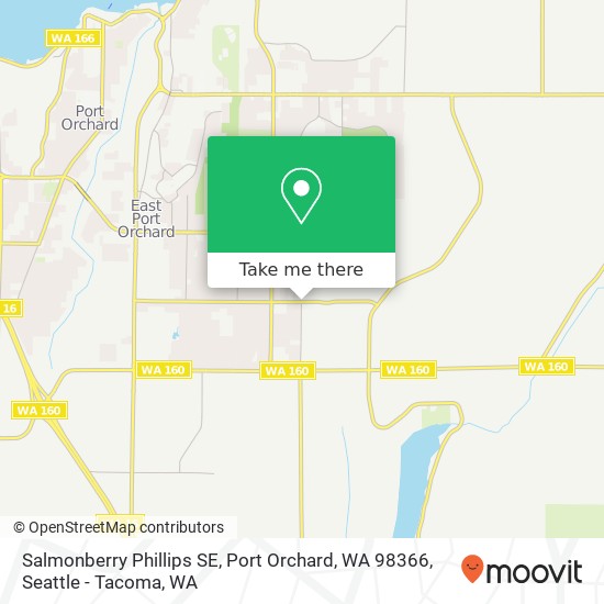 Mapa de Salmonberry Phillips SE, Port Orchard, WA 98366