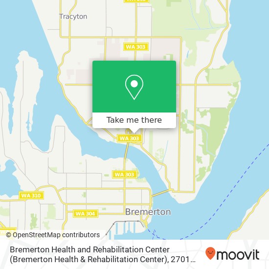 Mapa de Bremerton Health and Rehabilitation Center (Bremerton Health & Rehabilitation Center), 2701 Clare Ave