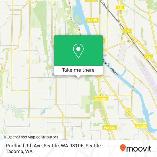 Portland 9th Ave, Seattle, WA 98106 map
