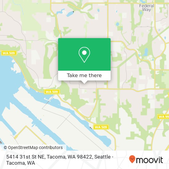 Mapa de 5414 31st St NE, Tacoma, WA 98422