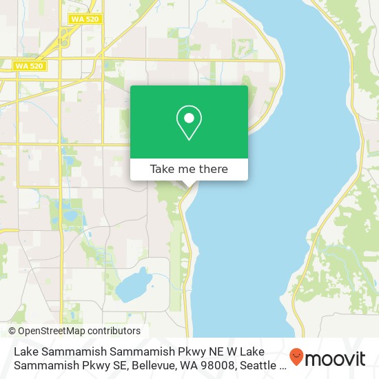 Lake Sammamish Sammamish Pkwy NE W Lake Sammamish Pkwy SE, Bellevue, WA 98008 map