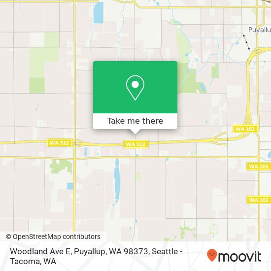 Mapa de Woodland Ave E, Puyallup, WA 98373