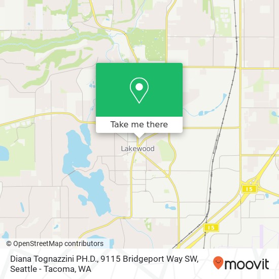 Diana Tognazzini PH.D., 9115 Bridgeport Way SW map