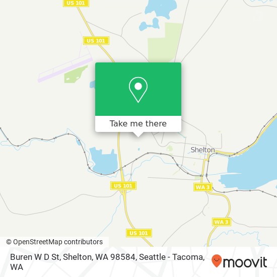 Mapa de Buren W D St, Shelton, WA 98584