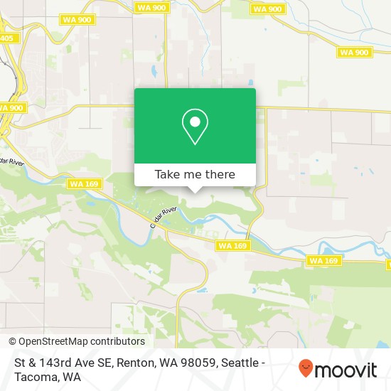 Mapa de St & 143rd Ave SE, Renton, WA 98059