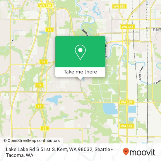 Lake Lake Rd S 51st S, Kent, WA 98032 map