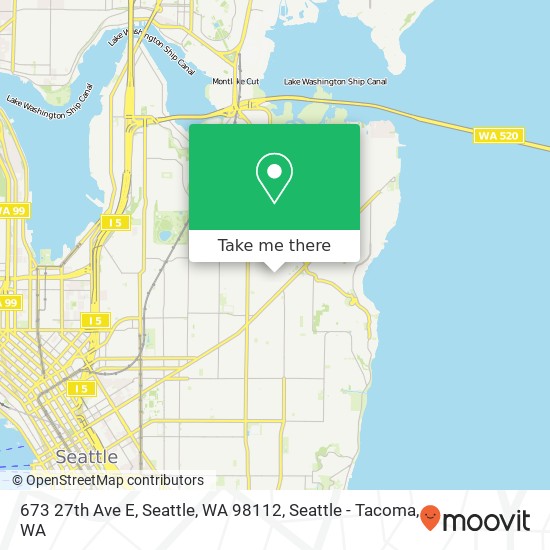 Mapa de 673 27th Ave E, Seattle, WA 98112