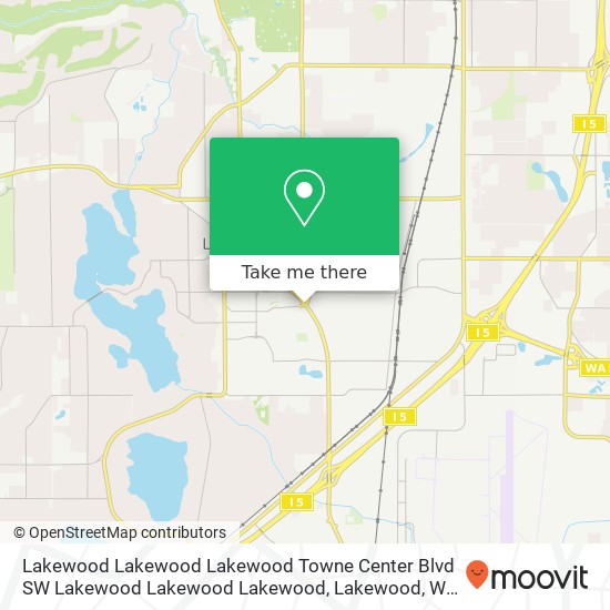 Mapa de Lakewood Lakewood Lakewood Towne Center Blvd SW Lakewood Lakewood Lakewood, Lakewood, WA 98499
