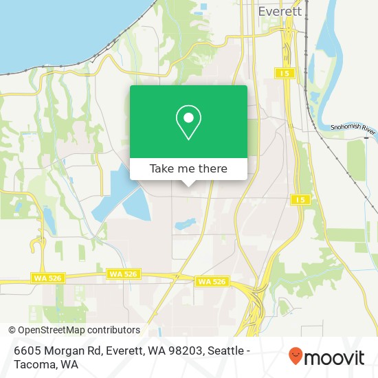 Mapa de 6605 Morgan Rd, Everett, WA 98203