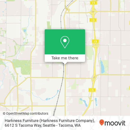 Mapa de Harkness Furniture (Harkness Furniture Company), 6612 S Tacoma Way