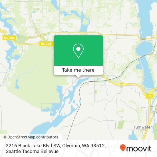 Mapa de 2216 Black Lake Blvd SW, Olympia, WA 98512