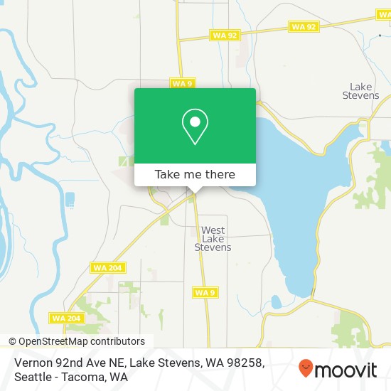 Vernon 92nd Ave NE, Lake Stevens, WA 98258 map