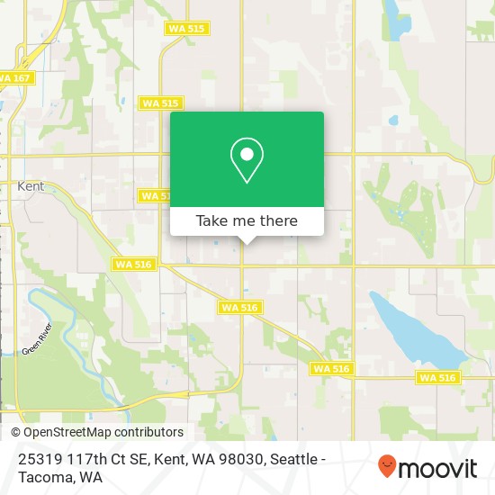 Mapa de 25319 117th Ct SE, Kent, WA 98030