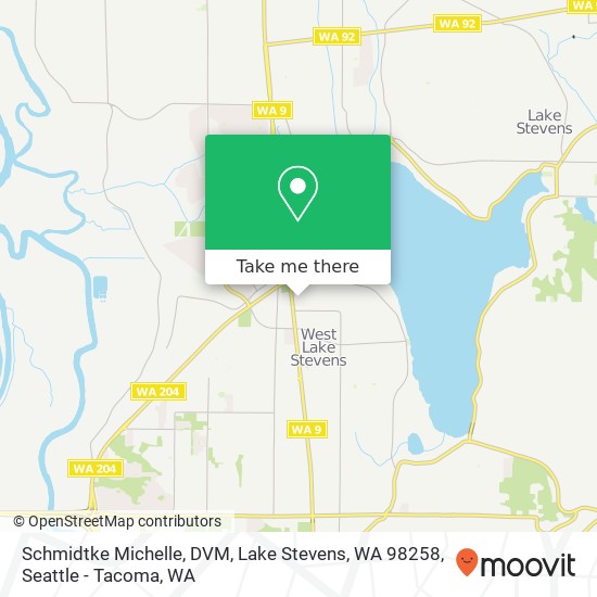 Mapa de Schmidtke Michelle, DVM, Lake Stevens, WA 98258