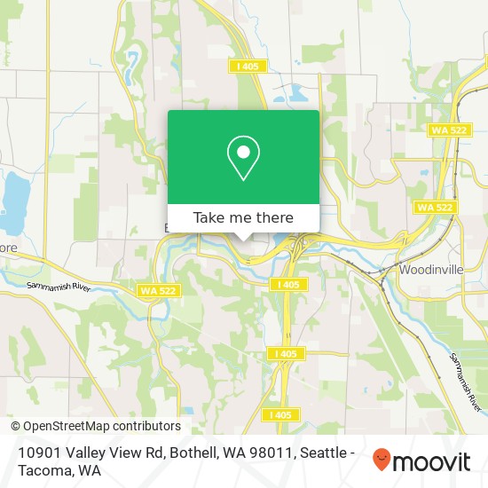 Mapa de 10901 Valley View Rd, Bothell, WA 98011