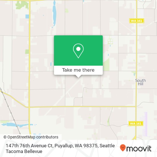 Mapa de 147th 76th Avenue Ct, Puyallup, WA 98375