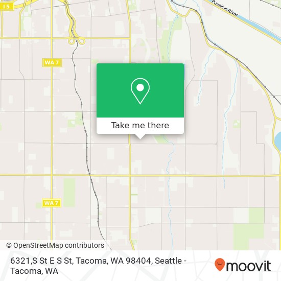 Mapa de 6321,S St E S St, Tacoma, WA 98404