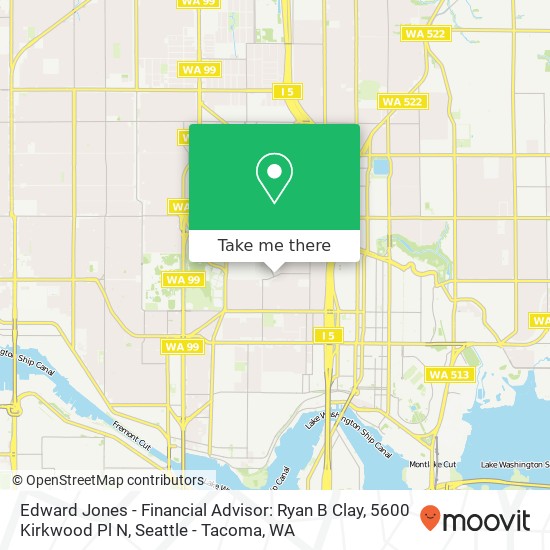 Mapa de Edward Jones - Financial Advisor: Ryan B Clay, 5600 Kirkwood Pl N