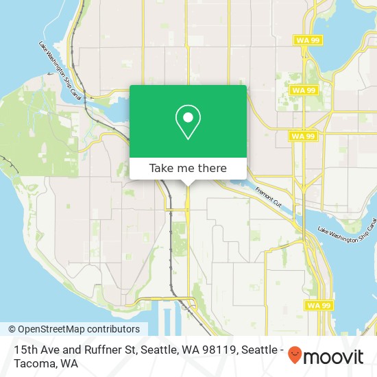 Mapa de 15th Ave and Ruffner St, Seattle, WA 98119